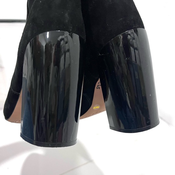 Vince Camuto Black Enverna Block Heel Bootie 8 - Picture 7 of 9